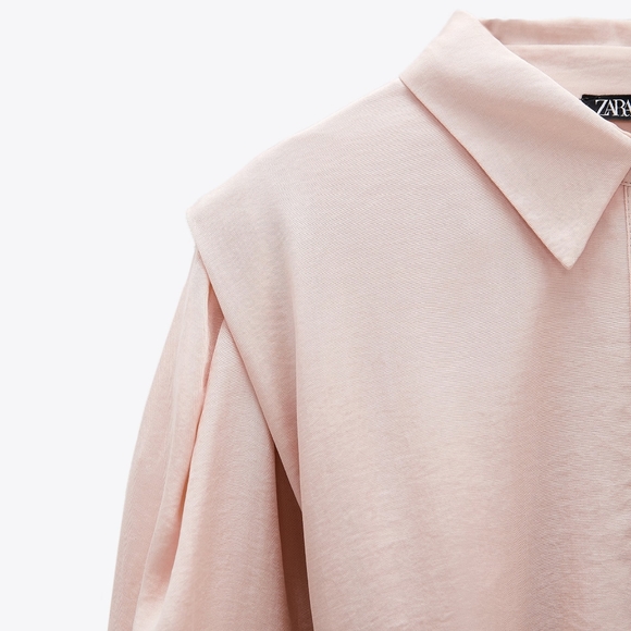 ZARA| Satin Shirt Dress - Picture 5 of 10